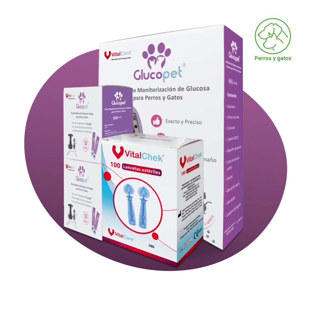 Kit Glucómetro veterinario para perros y gatos